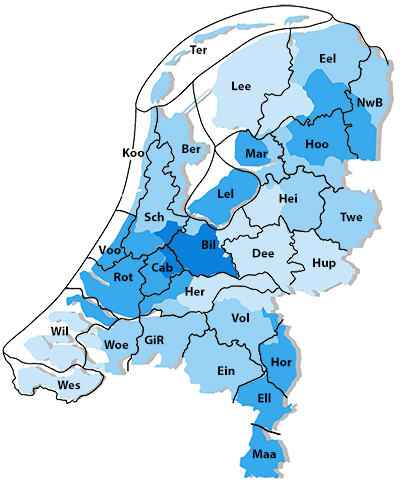 Indeling 28 weerstations november 2025